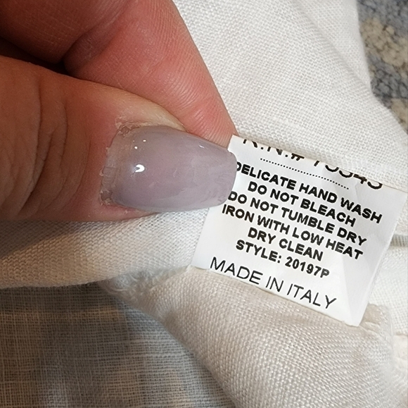 NWT Bellambra 100% Linen Gauze White Short Sleeve Top Made In Italy Size 3X - Picture 9 of 16